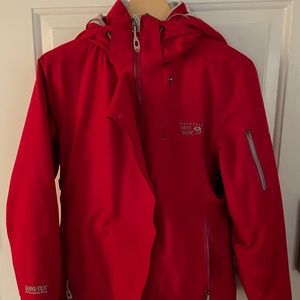 Mountain Hardwear Red Full Zip Winter Coat with Removable Hood Women's Size SM